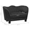 vidaXL Dog Sofa Black 66x43x40 cm Plush