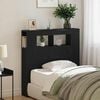 vidaXL LED Headboard Black Oak 100 x 18.5 x 103.5 cm Engineered Wood