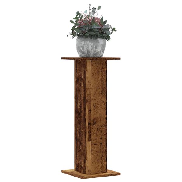 vidaXL Plant Stands 2 pcs Old Wood 30x30x80 cm Engineered Wood