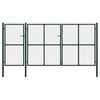 vidaXL Garden Gate Steel 400x200 cm Green
