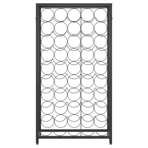 vidaXL Wine Rack for 45 Bottles Black 54x18x100 cm Wrought Iron