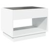 vidaXL Coffee Table with Infinity LED White 70x50x50 cm