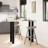 vidaXL Bar Table Legs 4 pcs Black 110-112 cm Steel