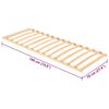vidaXL Slatted Bed Base Brown 70 x 190 cm Solid beech wood