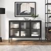 vidaXL Sideboard Black 105x35x70 cm Glass and Steel