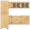 vidaXL Cabinet with Drawer SKI 14 pcs Honey Brown Solid Pine Wood