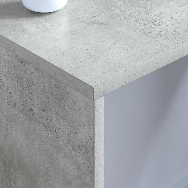 vidaXL Wall-Mounted Desk Concrete Grey 80 x 45 x 30 cm Engineered Wood