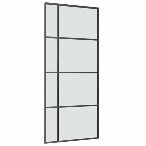 vidaXL Sliding Door with Hardware Set 90x205 cm ESG Glass&Aluminium