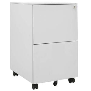 vidaXL Mobile File Cabinet Light Grey 39x45x67 cm Steel