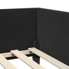 vidaXL Corner Bed Frame with Headboard Black 80 cm x 200 cm Velvet