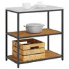 vidaXL Kitchen Storage with Shelf Rusty 90 x 50 x 92 cm Steel