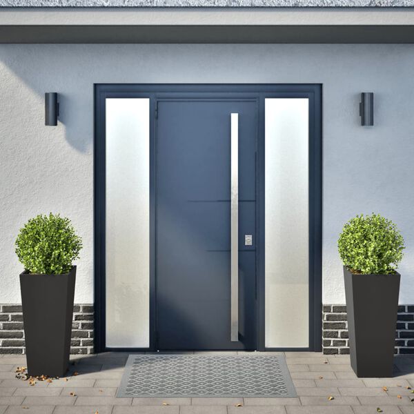 vidaXL Garden Planters Black 2 pcs 35x35x75 cm Steel