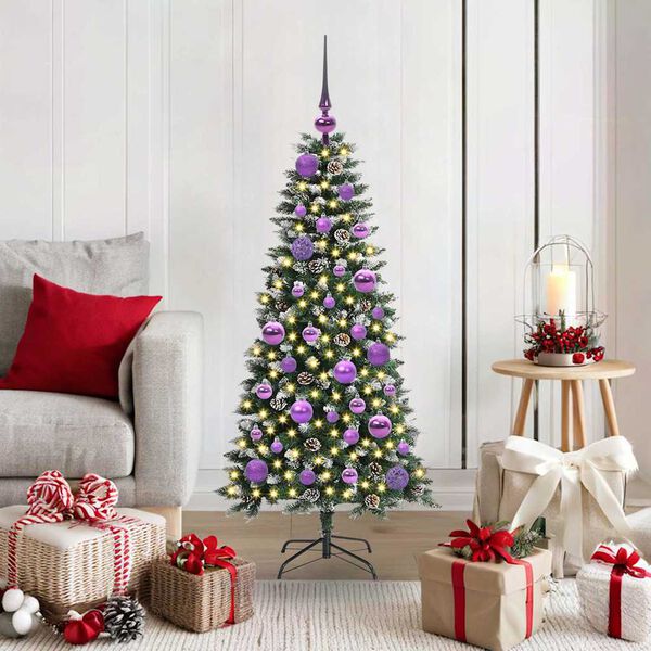 vidaXL Artificial Christmas Tree with 150 LEDs with Stand Green 120 cm