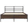vidaXL Bed Frame without Mattress Brown Oak 140x200 cm