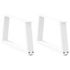 vidaXL Coffee Table Legs V-Shape 2 pcs White 50x(30-31.3) cm Steel