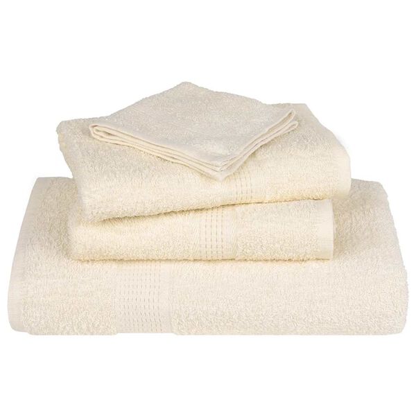 vidaXL Towels "FROGN" 2 pcs Cream 100x200 cm 360 gsm