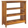 vidaXL Garden Cabinet Natural 90 x 40 x 90cm Solid Acacia Wood