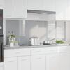 vidaXL Kitchen Backsplash 2 pcs Light Grey 90 x 60 cm Tempered Glass