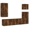 vidaXL 5 Piece TV Wall Units Smoked Oak Engineered Wood