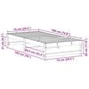 vidaXL Bed Frame Brown 75 x 190 cm Solid Pine Wood