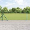 vidaXL Fence Post Green 100 x 0.4 m (50 mm mesh) Steel and PVC