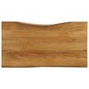vidaXL Table Top 120x60x2.5 cm Live Edge Solid Wood Mango