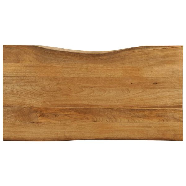 vidaXL Table Top 120x60x2.5 cm Live Edge Solid Wood Mango