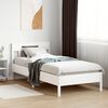 vidaXL Bed Frame without Mattress White 90x190 cm Single Solid Wood Pine