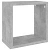 vidaXL Wall Cube Shelves 6 pcs Concrete Grey 26x15x26 cm