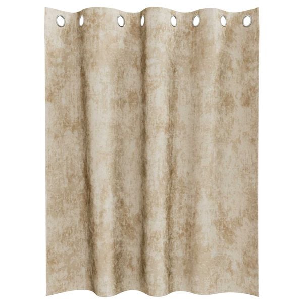 vidaXL Velvet Curtains with Curtains 2 pcs Cream 140 x 140 cm Velvet