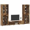 vidaXL TV Cabinet Set with Drawer with Shelf Old Wood Engineered Wood