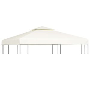 vidaXL Gazebo Cover Canopy Replacement 310 g / m&sup2; Cream White 3 x 3 m