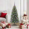 vidaXL Artificial Christmas Tree with 150 LEDs Green 120 cm PE and PVC