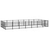 vidaXL Outdoor Dog Kennel Steel 19.76 m&sup2;
