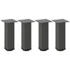vidaXL Coffee Table Legs 4 pcs Anthracite 42-44 cm Steel