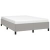 vidaXL Bed Frame without Mattress Light Grey 135x190 cm Double Double Fabric