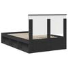 vidaXL Bed Frame with Headboard Black 120 x 200 cm Solid Pine Wood