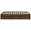 vidaXL Bed Frame without Mattress Brown Oak 140x200 cm