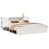 vidaXL Bookcase Bed without Mattress White 200x200cm Solid Wood Pine