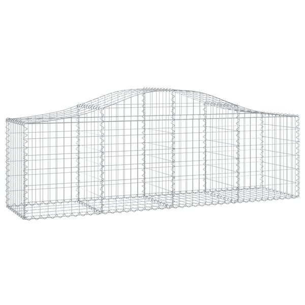 vidaXL Arched Gabion Baskets 11 pcs 200x50x60/80 cm Galvanised Iron