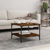 vidaXL Coffee Table Smoked Oak 55x55x40 cm Engineered Wood
