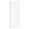 vidaXL Shoe Cabinet White 59x17x150 cm Engineered Wood