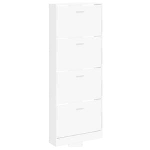 vidaXL Shoe Cabinet White 59x17x150 cm Engineered Wood