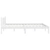 vidaXL Bed Frame without Mattress White Solid Wood Pine King Size