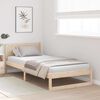 vidaXL Bed Frame with Headboard Natural 90 x 200 cm Solid Pine Wood