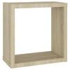 vidaXL Wall Cube Shelves 6 pcs Sonoma Oak 30x15x30 cm