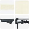 vidaXL Retractable Awning Cream 300 x 200 cm Polyester and Aluminium