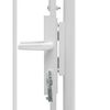 vidaXL Garden Gate Steel 1x2.45 m White
