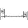 vidaXL Metal Bed Frame without Mattress with Footboard Black 193x203cm