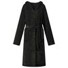 vidaXL Bathrobe Hoodie Black XXXL Flannel